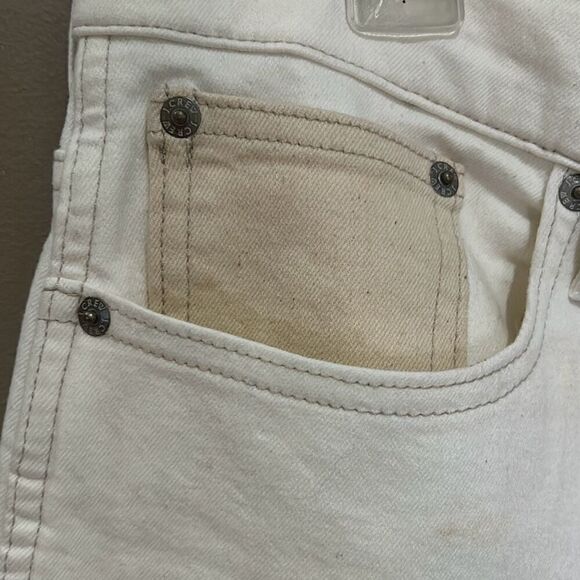 J.Crew Denim High Waist Straight Leg White denim with patches sz30 - Picture 4 of 6